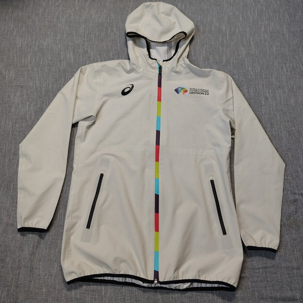 Asics Marathon Metarun Jacket White Oregon World Athletic Championship